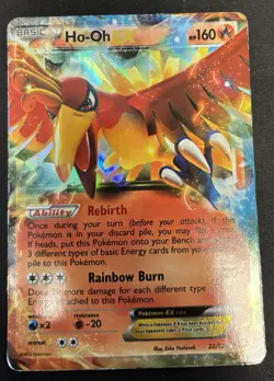Pokemon TCG Ho-Oh EX 22/124 Dragons Exalted Ultra Rare card Holofoil HP - Image 1