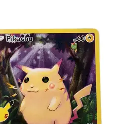 Pikachu 5/25 Pokemon Celebrations 25th Anniversary Set Full Art Card - Image 2