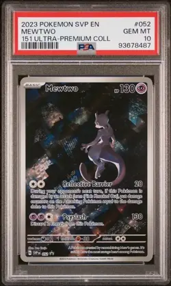 PSA 10 Gem Mint Mewtwo SVP 052 Illustration Rare M UPC Promo Pokemon Card 151 - Image 1