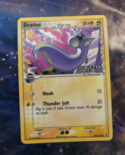 Dratini Reverse Holo 65/113 ex Delta Species 2005 Stamped Pokemon Card NM- - Image 1