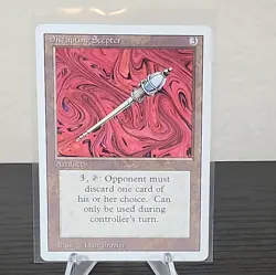 Vintage 1993 MTG Unlimited Edition Disrupting Scepter Card - Image 1