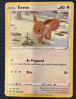 Eevee SWSH190 Cosmos Holo Black Star Promo Pokemon Card NM - Image 1