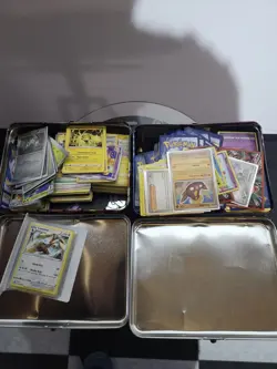 Pokemon TCG Lunch Box Tins Lot FULL Cards & Coins Zacian Zamazenta Mewtwo Dialga - Image 2
