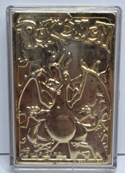 1999 Nintendo Burger King Pokemon Trading Card 23k Gold Plated Charizard In Case - Image 1