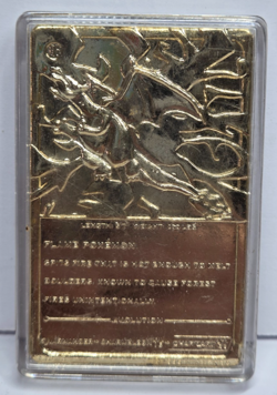 1999 Nintendo Burger King Pokemon Trading Card 23k Gold Plated Charizard In Case - Image 3