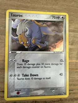 Tauros 5/17 Pop Series 2 Promo Pokemon TCG Card Holo Foil Rare HOLO BLEED MP - Image 1