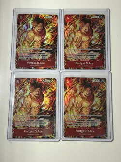 Portgas.D.Ace ST15-005 Illustration Box Vol. 5 Promo 4 Card Play Set Lot - Image 1