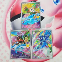 Rowlett 043 + Litten 044 + Popplio 045 - First Partner Pokemon Cards #L338 - Image 1