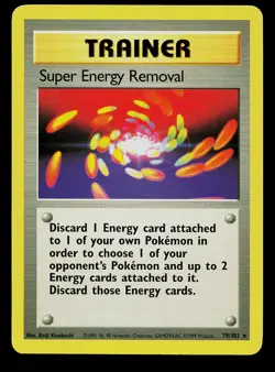 Pokemon Card - Super Energy Removal Base Set 79/102 Uncommon - Image 1