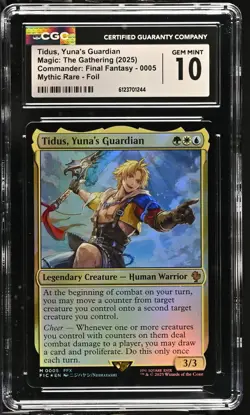 TIDUS, YUNA'S GUARDIAN Final Fantasy Foil Mythic CGC 10 MTG - Image 1