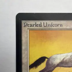 MTG Beta Edition Pearled Unicorn LP Vintage 1993 Magic The Gathering - Image 3