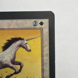 MTG Beta Edition Pearled Unicorn LP Vintage 1993 Magic The Gathering - Image 4