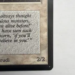 MTG Beta Edition Pearled Unicorn LP Vintage 1993 Magic The Gathering - Image 5