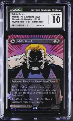 Magic the Gathering Eddie Brock Foil (Borderless) #233 Marvel Spider-Man CGC 10 - Image 2
