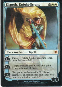MTG: Duel Decks: Elspeth vs. Tezzeret: Foil Elspeth, Knight-Errant: LP Condition - Image 1