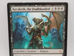 Razaketh, the Foulblooded HOU MTG Mythic Demon EDH Tutor Lightly Played LP - Image 2
