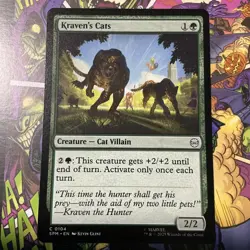 MTG Magic the Gathering Kraven's Cats (104/314) Marvel's Spider-Man Regular M/NM - Image 1