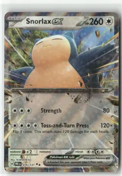 Snorlax ex #076/131 Prismatic Evolutions POKEMON Collectible Card - Image 1