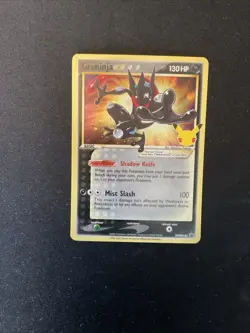 Pokemon TCG Celebrations Greninja Gold Star SWSH144 Black Star Promo LP - Image 2