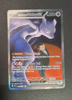 Team Rocket's Mewtwo EX 281/217 ASCENDED HEROES Pack Fresh NM Pokemon CLEAN - Image 1
