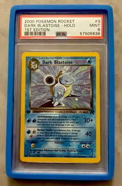 Pokemon TCG Dark Blastoise Holo Rare 1st Edition PSA Mint 9 - Image 1