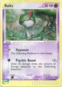 Lightly Played Ralts - 74/100 - Common - Reverse Holo Pokemon Sandstorm - Image 1