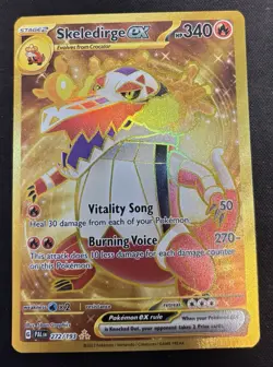 Pokemon TCG Skeledirge ex 272/193 SV02: Paldea Evolved Hyper Rare NM - Image 1
