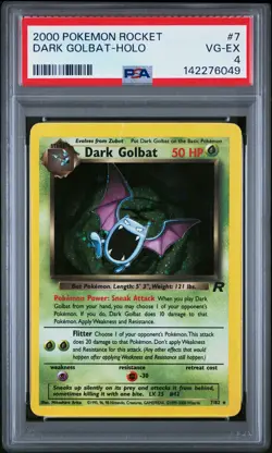 2000 POKEMON ROCKET #7 DARK GOLBAT-HOLO PSA 4 - Image 1
