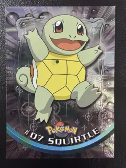 Squirtle #07 Blue Logo Topps TV Animation Edition Holo Pokemon 1999 LP - Image 1