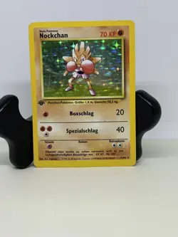 Pokemon TCG 1ST EDITION Base Set Hitmonchan Nockchan 7/102 Holo Rare - German LP - Image 2