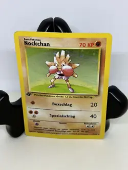 Pokemon TCG 1ST EDITION Base Set Hitmonchan Nockchan 7/102 Holo Rare - German LP - Image 4