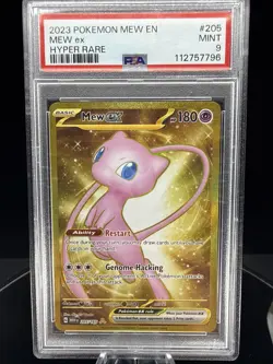 Pokemon 2023 Mew ex 205/165 Gold Hyper Rare Scarlet & Violet 151 PSA 9 - Image 1
