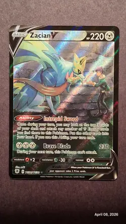 Pokemon TCG Zacian v Astral Radiance TG21/TG30 NM Condition - Image 1