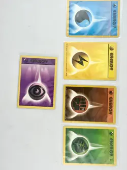 Pokemon WotC Energy Base Set & BS2 — NM/EX — Psychic Water Fire Grass Lightning - Image 1