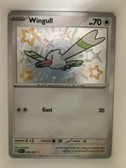 Wingull 203/091 - S&V Paldean Fates Holo Shiny Rare Pokemon TCG - Image 1