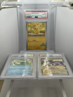 2024 Pokemon EN Promo Illust. Contest Set (3 PSA Slabs 9/10/9 Sequential Cert) - Image 1