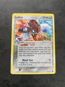Pokemon TCG Ledian (Delta Species) 18/101 Reverse Holo EX Dragon Frontiers Stamp - Image 1