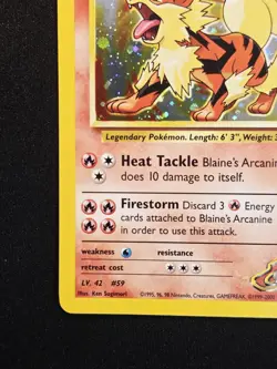 Blaine's Arcanine 1/132 Holo Rare 2000 Gym Challenge WoTC Vintage Pokemon NM - Image 5