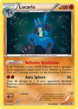 Lightly Played Lucario - 80/113 - Holo Rare Pokemon Legendary Treasures - Image 1