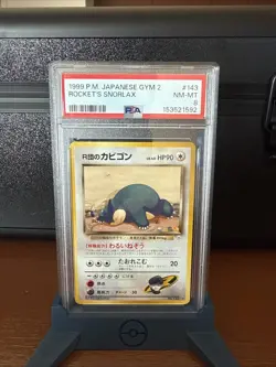 1999 Pokemon Japanese Gym 2 Rockets Snorlax PSA 8 New Cert - Image 1