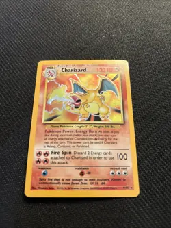 Charizard 4/102 Pokemon 1999 Base Set Unlimited LP/MP - Image 5