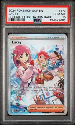 SHIPS TODAY 2024 POKEMON EN-STELLAR CROWN SIR #172 LACEY PSA 10 - Image 1