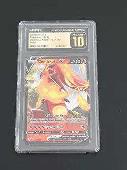 2020 Pokemon Sword and Shield Darkness Ablaze Centiskorch V #33 CGC PRSITINE 10 - Image 1