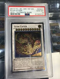 Yu-Gi-Oh 2013 Star Eater JOTL-EN047 PSA 10 GEM MINT 1st Edition Ultimate Rare! - Image 1