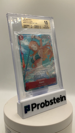2022 One Piece OP01 Alternate Art Pre-Errata #016 Nami BGS 10 PRISTINE - Image 2