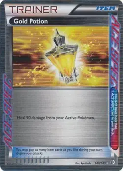 Lightly Played Gold Potion - 140/149 - Rare Holo Pokemon Boundaries Crossed - Image 1