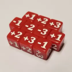 10x Red Micro CCG Stats and Damage Modifier Dice for Disney Lorcana MTG & More! - Image 1