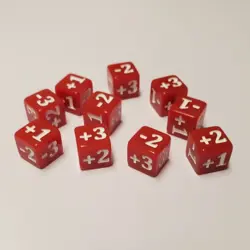 10x Red Micro CCG Stats and Damage Modifier Dice for Disney Lorcana MTG & More! - Image 3