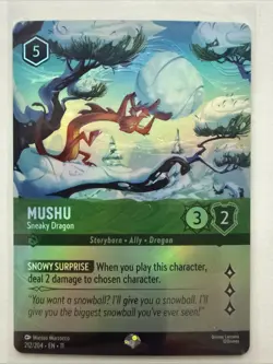 Disney Lorcana Winterspell #212/204 Mushu-Sneaky Dragon Foil Epic NM - Image 1