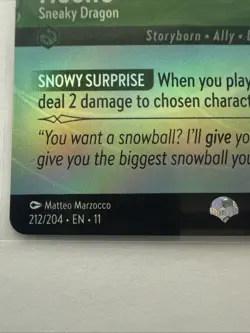 Disney Lorcana Winterspell #212/204 Mushu-Sneaky Dragon Foil Epic NM - Image 2